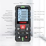 LASELION LT50 Laser Distance Meter – 50m (165ft) Range, High Accuracy, Multiple Measurement Modes, Built-in Level Bubble, and Mute Function - Image 8