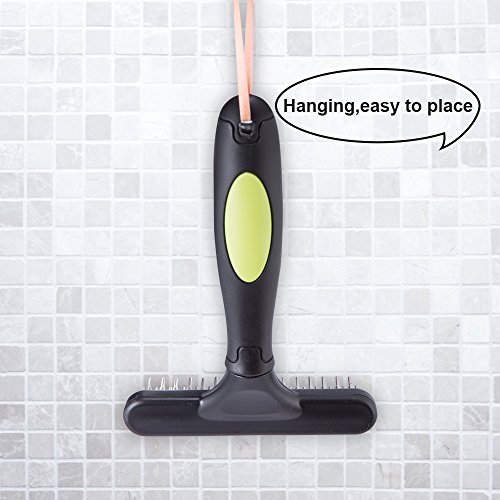 Ordermore Double Row Stainless Steel Undercoat Rake For Medium To Large Dogs, Cats #TOP3