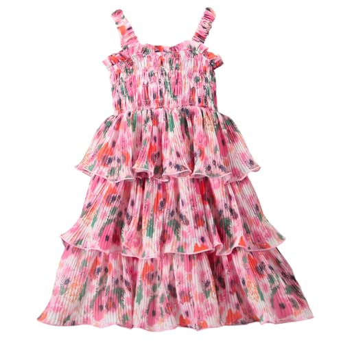 Girls Sleeveless Dress Kids Floral Print Cami Dress Backless Summer Dresses Flare Casual Beach Midi Dresses2