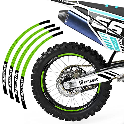 Kit décalcomanies jantes moto Autobahn88 Honda CRF 230L 2008 2009 stickers vert