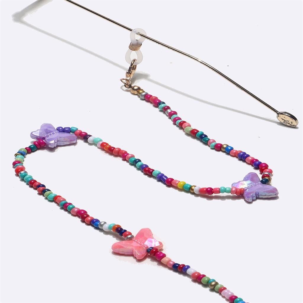 Cadena Redonda de Cristal para Gafas, cordón de Cuerda para Gafas de Moda, Accesorios para Gafas, cordón