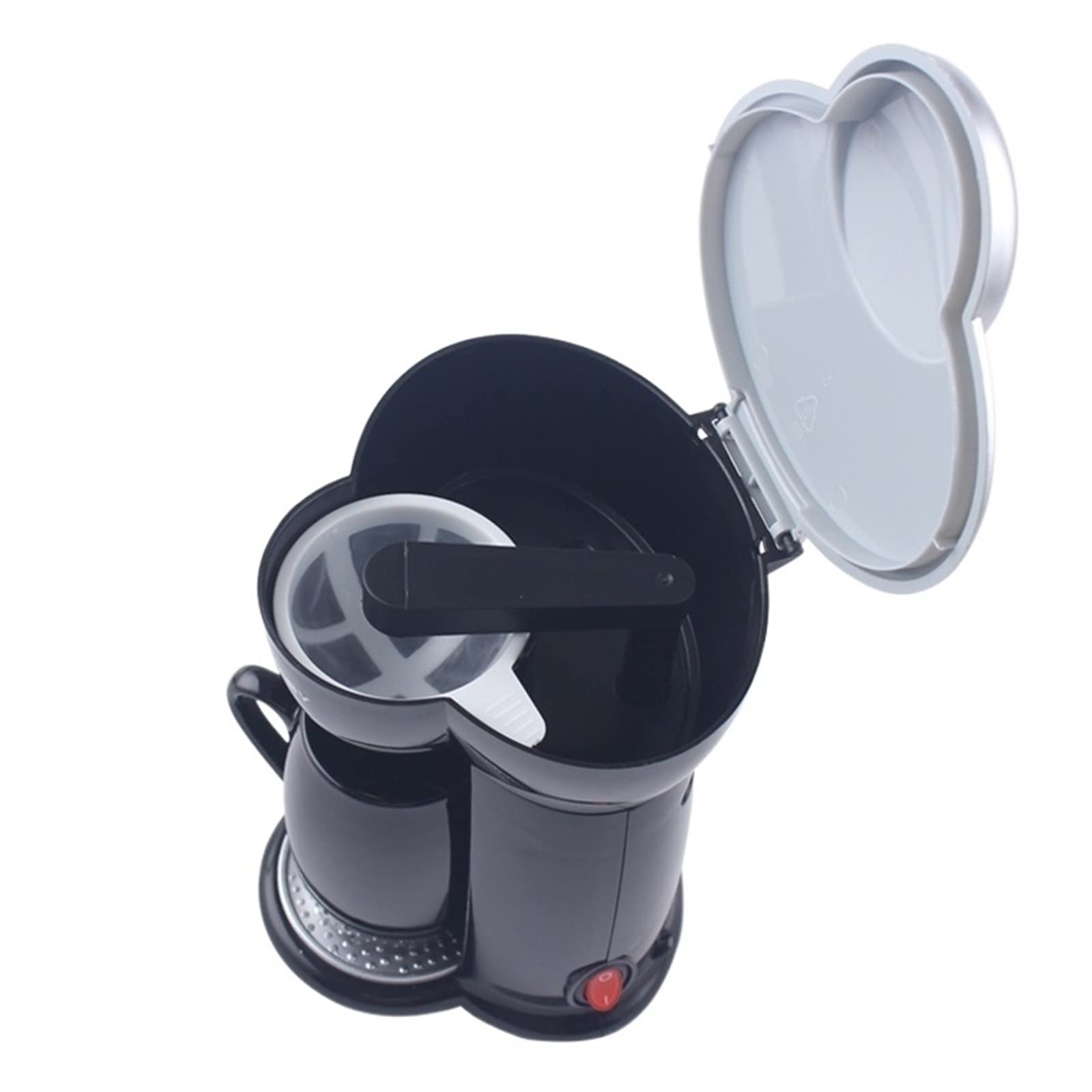 DieffematicKF Ekspresy do kawy Mini Coffee Machine Automatic Drip Coffee Maker Single Cup Coffee Maker for Home And Office