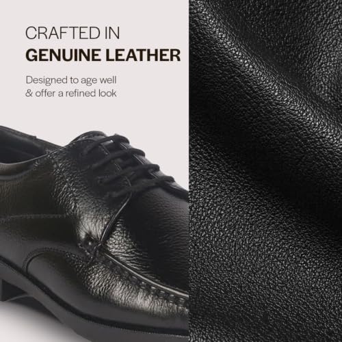 Image of FAUSTO Men's Genuine Leather Formal Lace Up Moccasins Derby Shoes for Office|Memory Cushion Work Shoes Lace-Ups