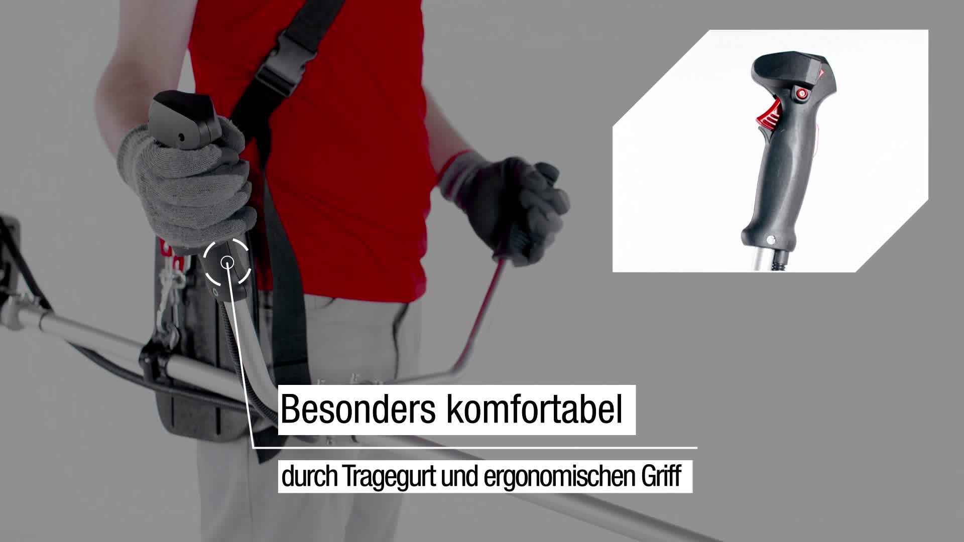 AL-KO Benzin-Motorsense BC 223 B (41 cm Schnittbreite Faden, 25 cm Schnittbreite Messer, 0.7 kW Motorleistung, 22.5 CCM… – Bild 5