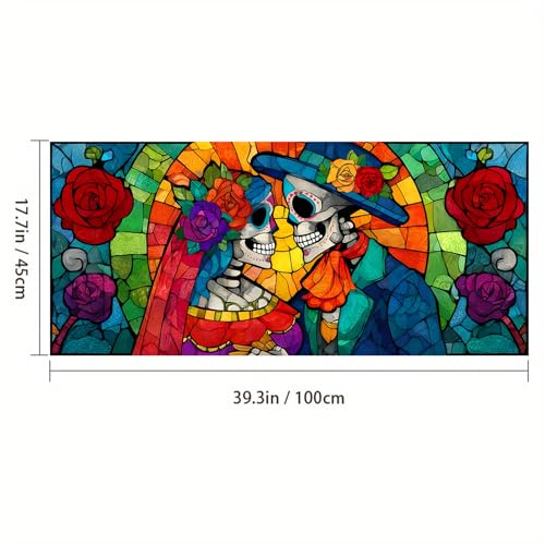 Vinilo decorativo Día de los Muertos 39.3x17.7 pulgadas miniatura 3