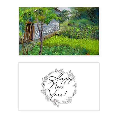 Tarjeta de Año Nuevo de árbol de granja china para decorar tu hogar