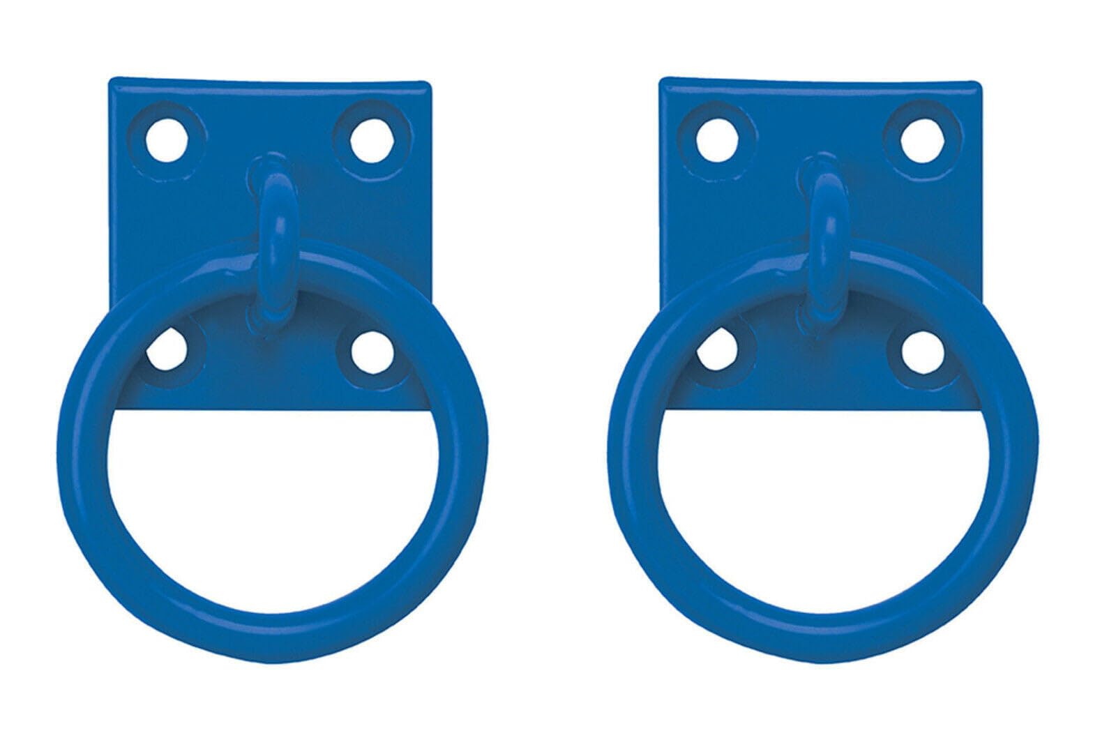 Betley Butterfly Equestrian Tie Ring on 50mm Plate for Stable, Paddock and Tack-Room Use, Blue, Pack of 2