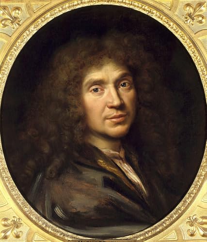 Toile modern peinture Molière : décoration salon élégante avec affiche 60x90cm