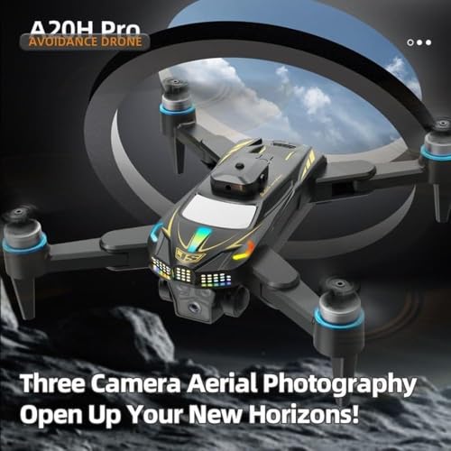 Image of dRoNe wItH hD DuAl cAmErA BrUsHlEsS MoToR, oNe cLiCk tAkEoFf /lAnDiNg FlIp rOlLiNg gEsTuRe cOnTrOl wI-Fi cAmErA ReMoTe cOnTrOl -X DrOnE (T6 PRO)