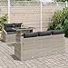 Solivagant Garten-Sofa-Set mit Kissen 6 pcs Hellgrau Poly-Rattan, Möbel,Gartenmöbel,Gartensit... 58.1 kg-3348918