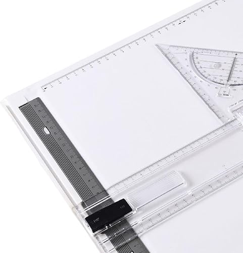 Miniatura 3 de Tabla de dibujo Tabla de dibujo A3 ajustable Arquitectónico técnico gráfico boceto sistema de medición Abrazaderas transportador Tabla de dibujo
