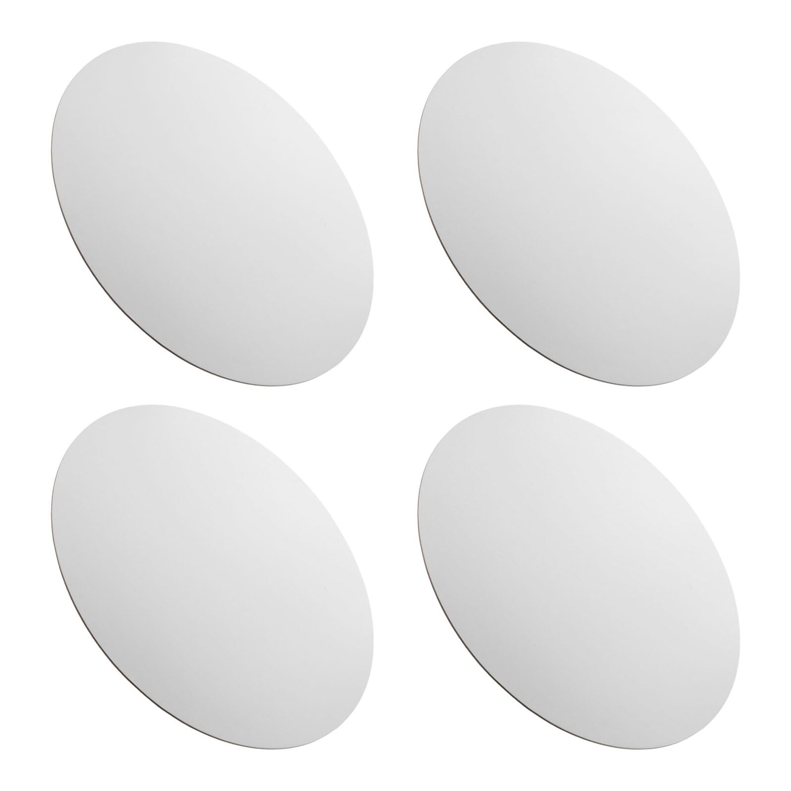 OSALADI Lot de 4 Toiles à Peindre Rondes 40cm, Panneau Circulaire en Toile Blanc, Résistance la Déformation, Fidélité des Couleurs, Pratique Artistique