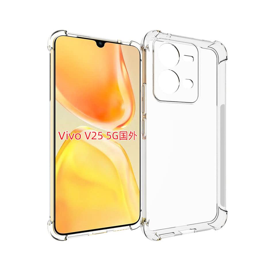 Image of Bumper || Transparent || Edge to Edge Protection Back case Cover for vivo V25 5G - Transparent