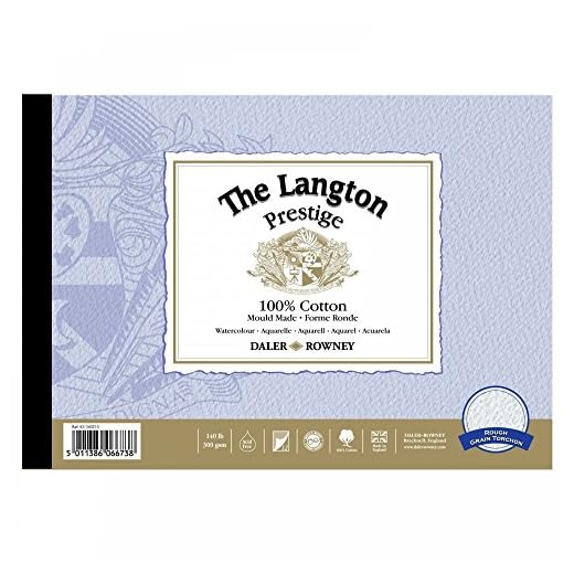 Daler Rowney Langton Prestige encolado de acuarela de (smagtron) para - 12 x 22,86 cm