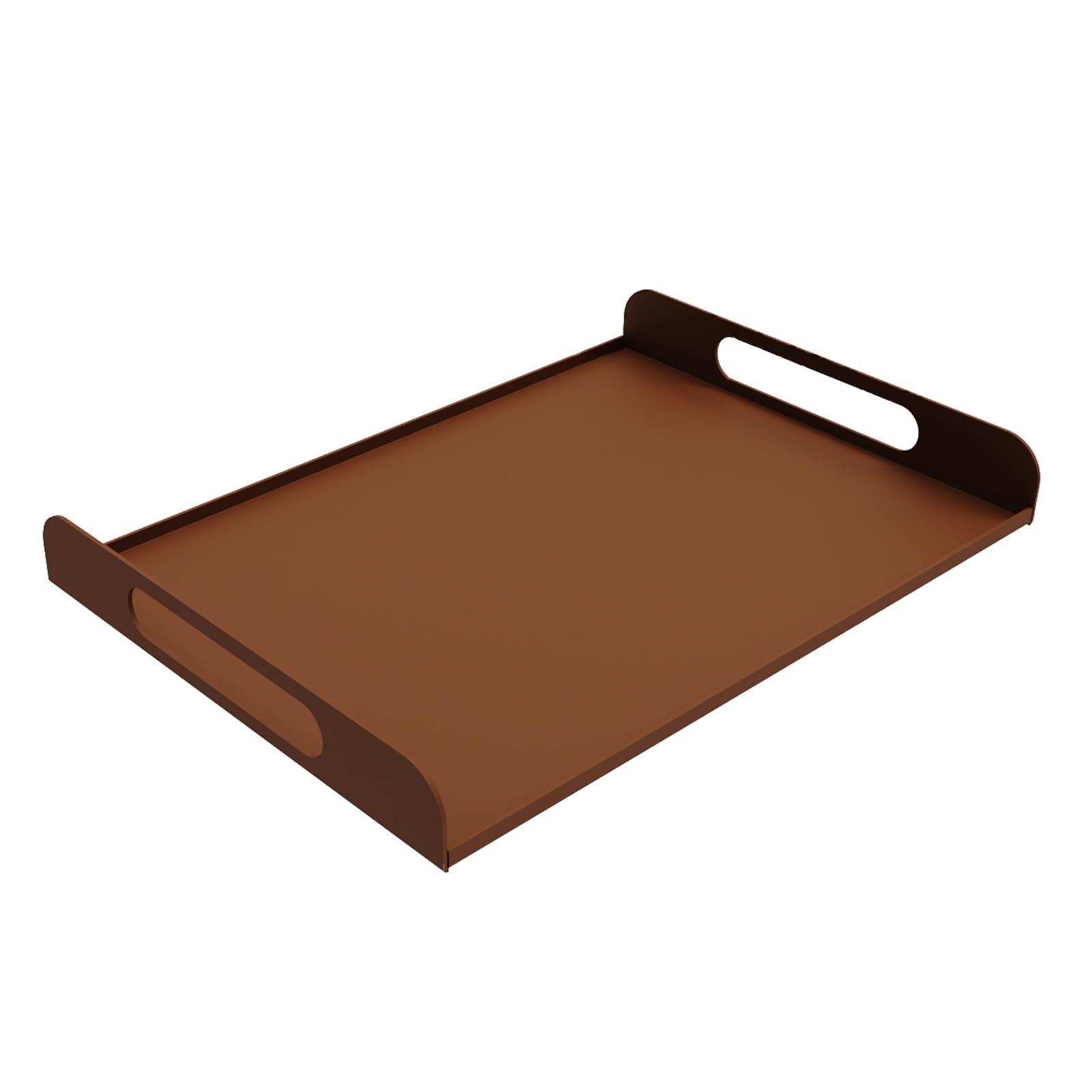 Wrought Iron Tray,Rectangular Aromatherapy Organizer,Cosmetic,Openwork Handle,Suitable for Living Room(Color3)