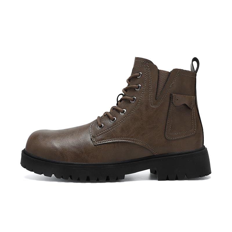Image of RiverValley Mens Boots Fashion Casual Motorcycle Boot Hiking Chukka Boots for Men