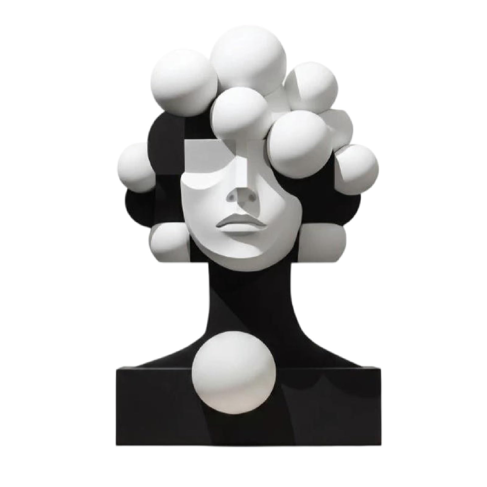 Whbbbj Figure Decor Statues, Resin Abstract Bust Sculpture, Modern Home Resin Sculptures for Living Room Office Study Office Bookshelf Desktop