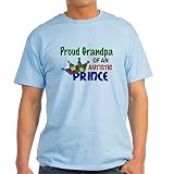 CafePress T-shirt en coton léger avec inscription « Proud My Autistic Prince » - Bleu - Medium