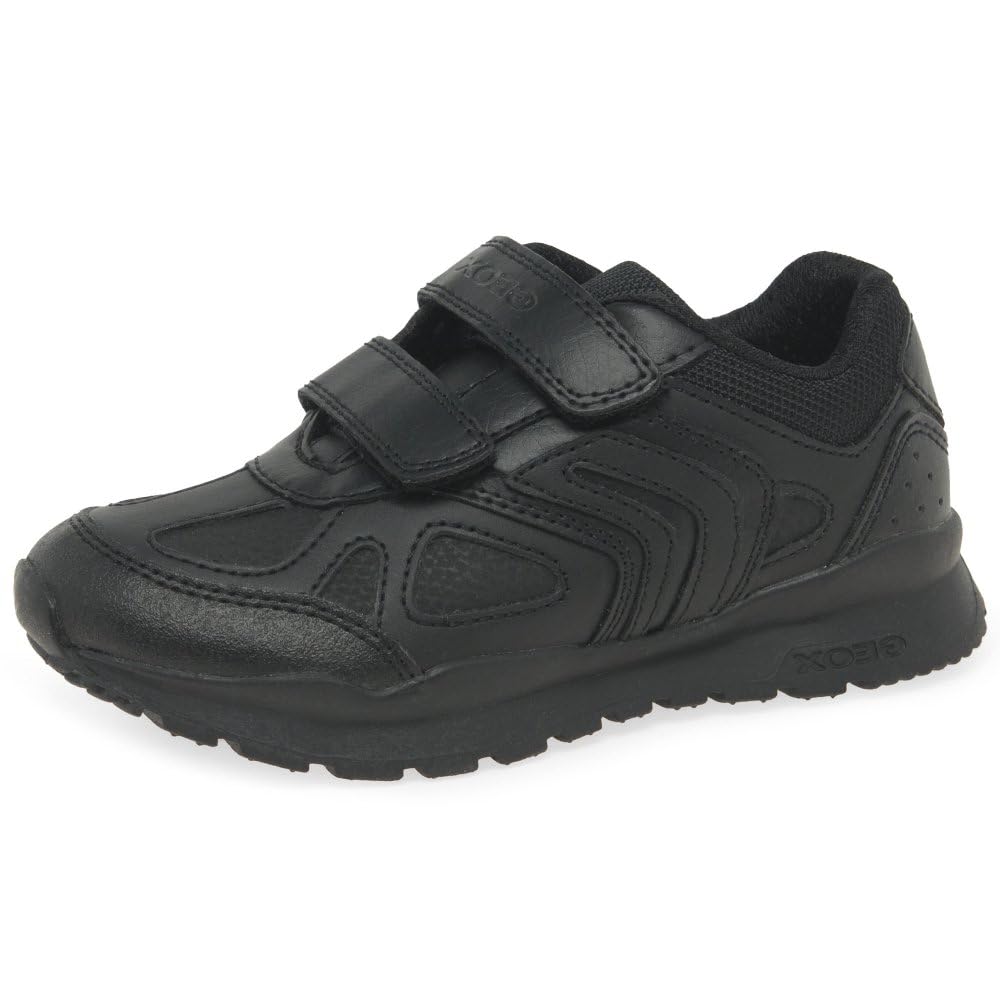 Geox Boys J Pavel C Sneakers, Black, 7 UK Child