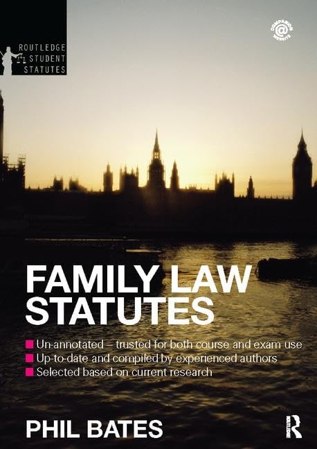 Family Law Statutes (Routledge Student Statutes)      4th Edition