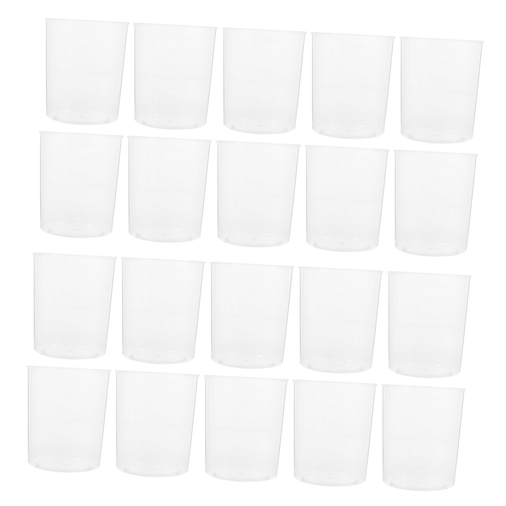 CAXUSD 30pcs Square Measuring Cups Lab Beakers Food Grade Abs Material for Accurate Measurement in Science Experiments