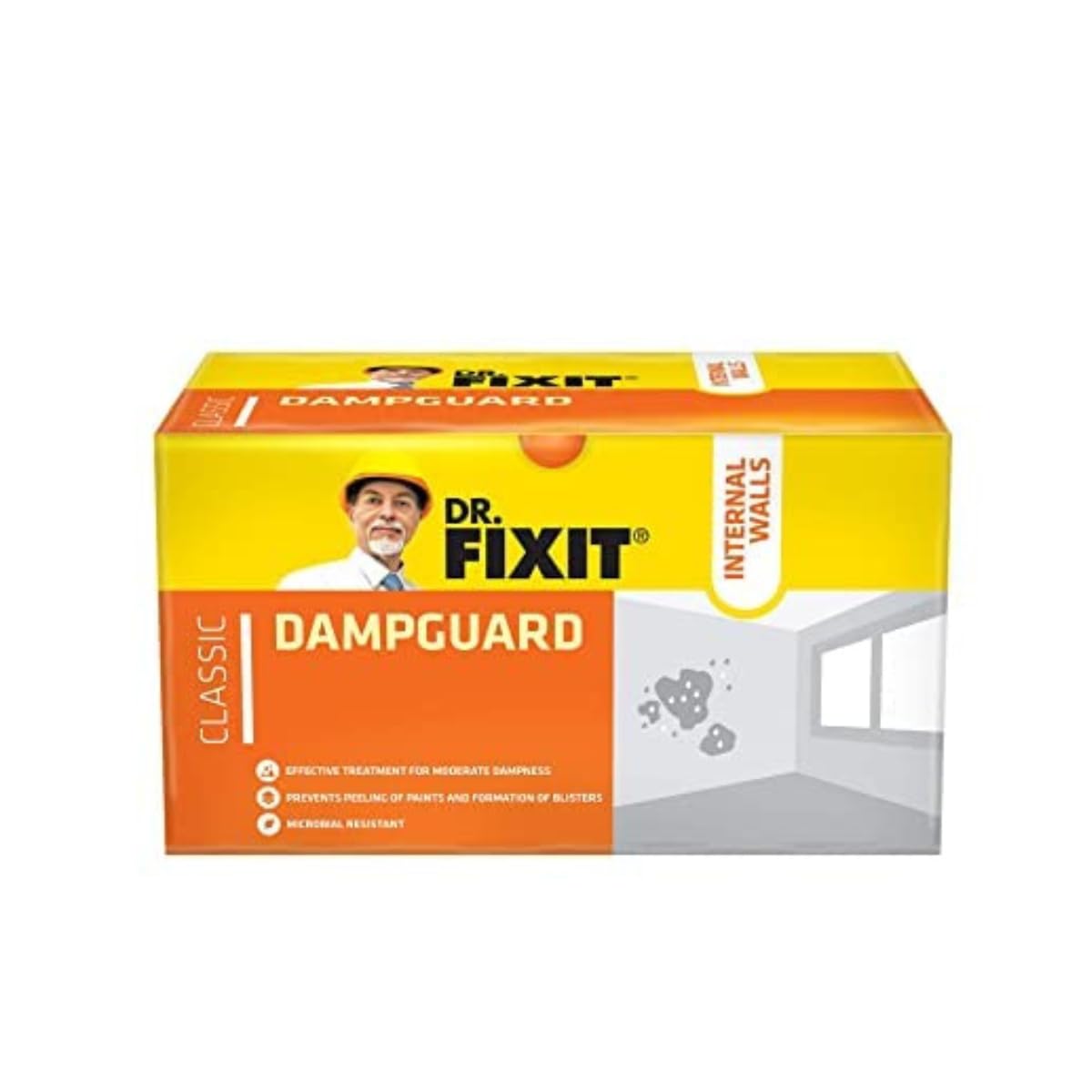 DR. FIXIT Dampguard Classic Damp-Proof - 500gm, Coating For Internal Walls, Ceilings, RCC Water Tanks