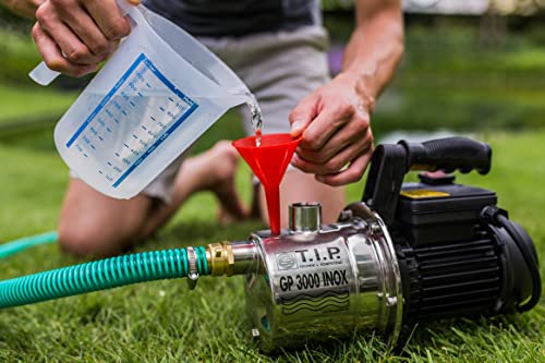 T.I.P. Edelstahl Gartenpumpe GP 3000 INOX - Leistungsstarke 550 W Pumpe mit 2950 l/h Leistung und thermischer Überlastschutz - Robustes, korrosionsbeständiges Pumpengehäuse, 30111