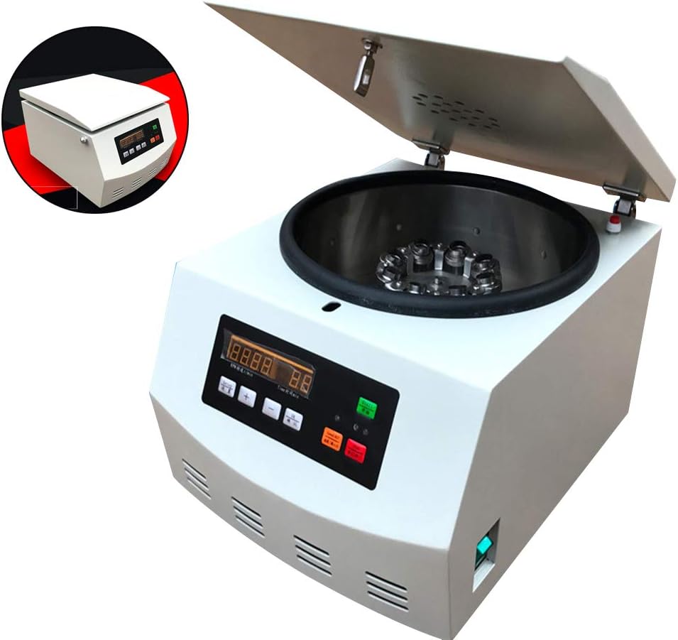Laboratory Low Speed High Capacity Centrifuge 100ML*4/50ML*6 Angular Rotor Automatic Balance Centrifuge,24 * 10ML