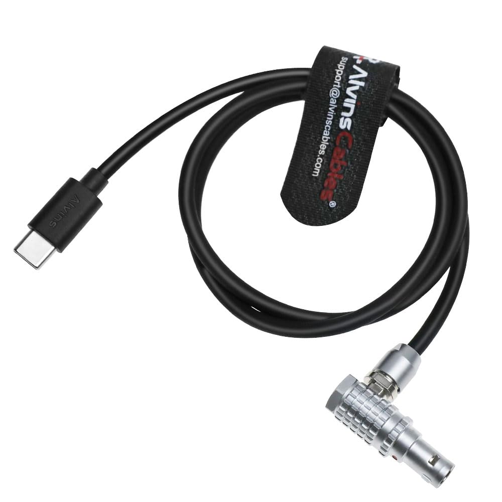 Alvin's Cables Record Control Cable for DJI Focus Pro, RED Komodo Camera, Right Angle EXT 9 Pin to Type-C USB-C Control Cable 60cm|23.6in
