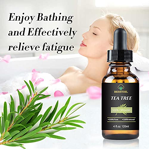 Miniatura 5 de Aceite Esencial De Árbol De Té 100 Orgánico Puro Y Sin Diluir, Uñas Faciales, Cabello Y Difusor, Tratamiento Para El Acné 120ml