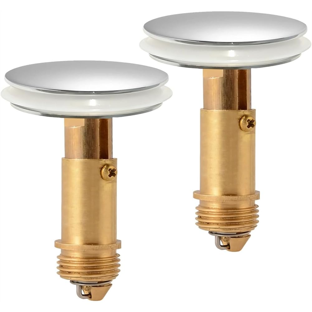 UDSKNV[KSL Brass for Bathroom Sink Drainer Plug 2pcs, 38mm -Up Replacement for Kitchen Sink