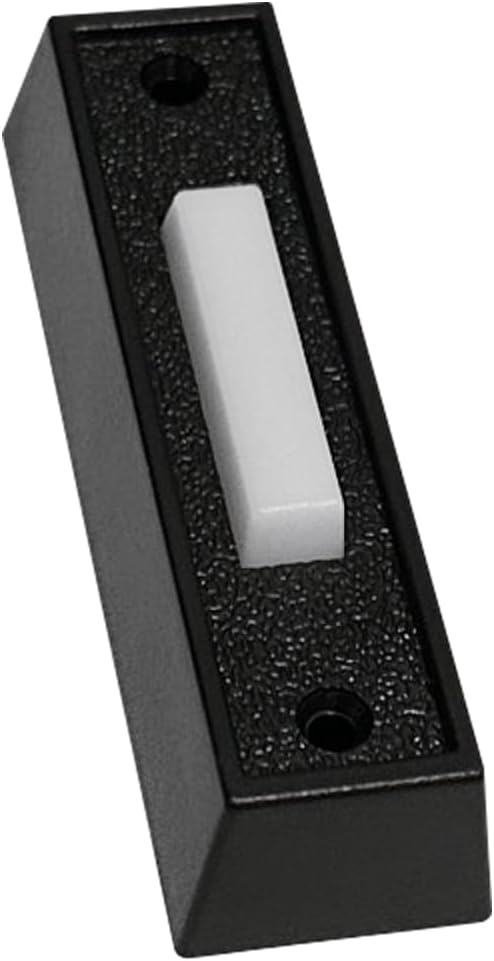 LED Lighted Doorbell Button Push Switch Wall Mounted For Chime Ring (WHITE)