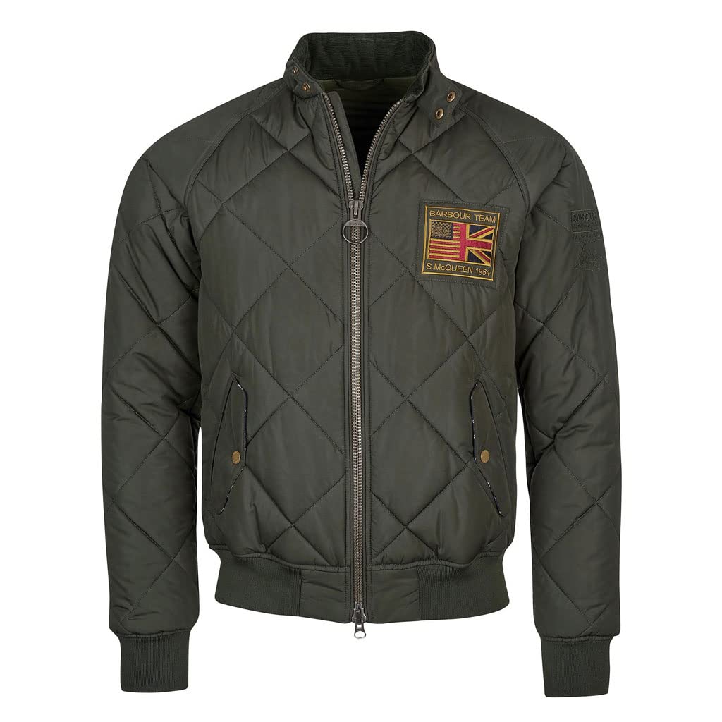 Barbour Men's Barbour International Steve Mcqueen Quilted Merchant Padded Jacket Sage Green