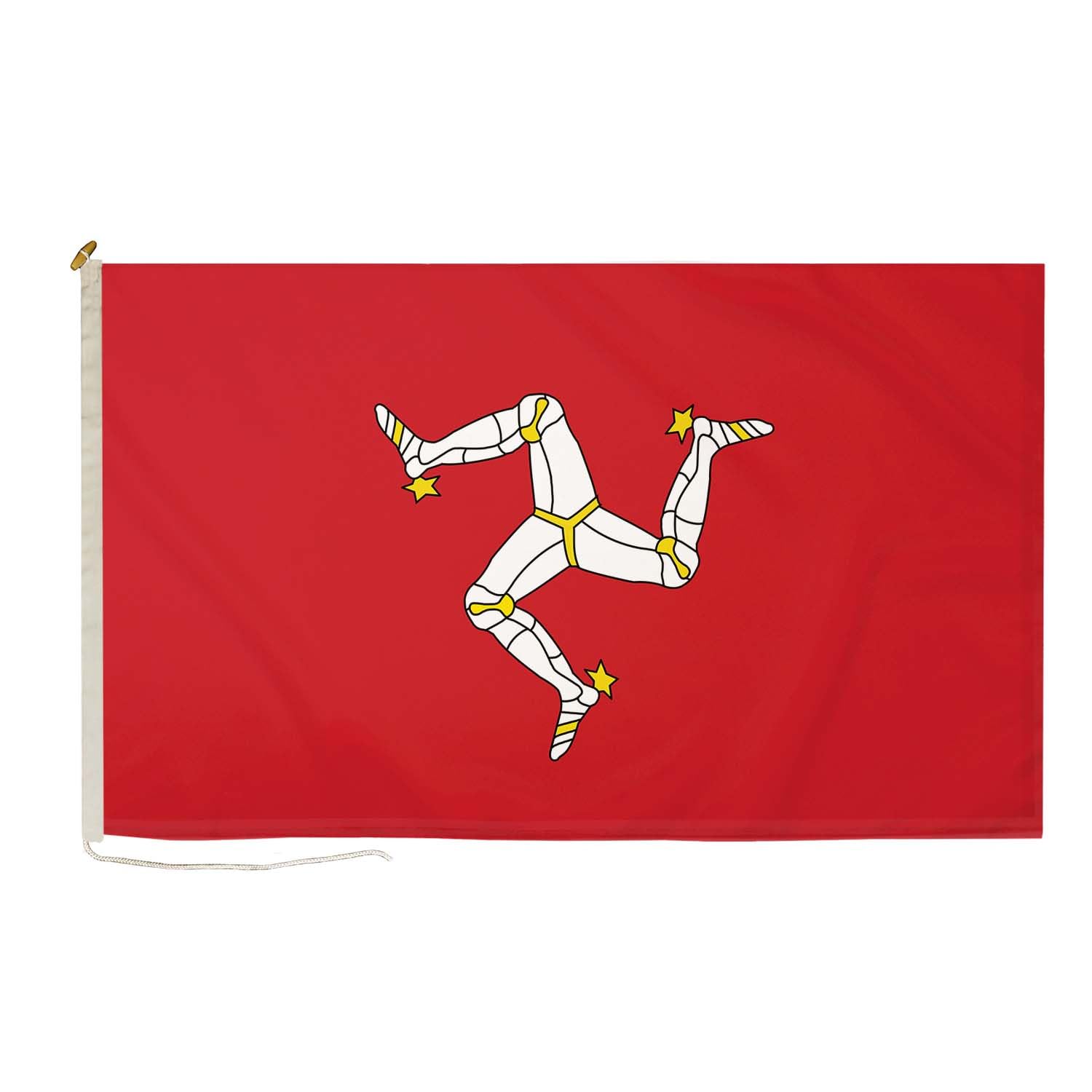 DuraFlag Isle of Man 5ft x 3ft with Rope and Toggled - Premium Quality 5x3 Flags, 5ft x 3ft (150cm x 90cm)