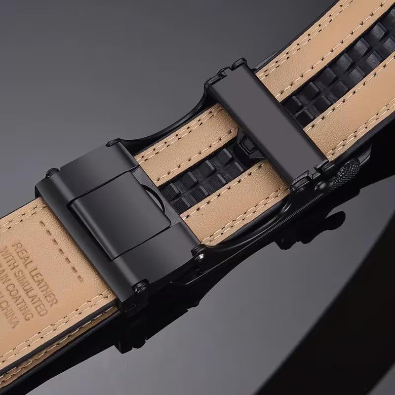 Image of WildHorn Men's Genuine Leather Belt for Men| Premium Auto-Lock Buckle | Adjustable up to 48 inch | Formal & Casual Wear | Micro-Adjust Fit | Stylish Gift Box Included
