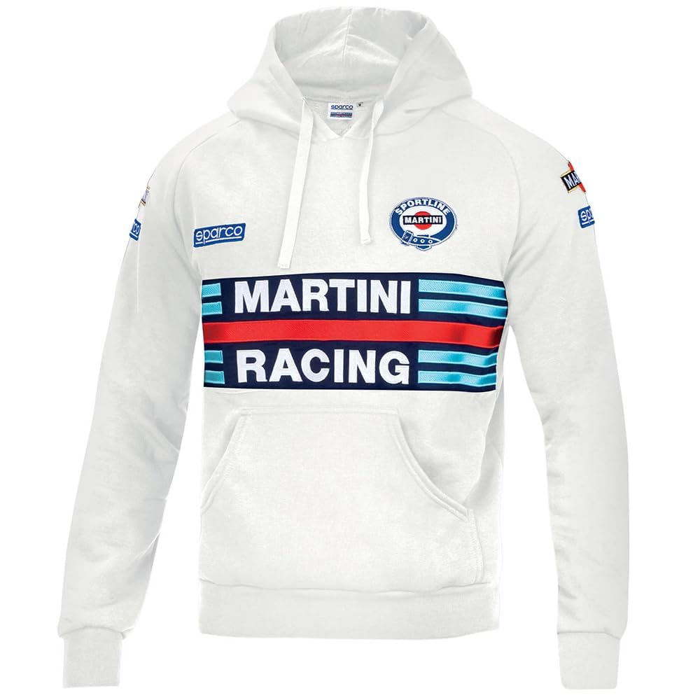 Sparco Martini Racing Polo Shirt Unisex-Adult, white, XL