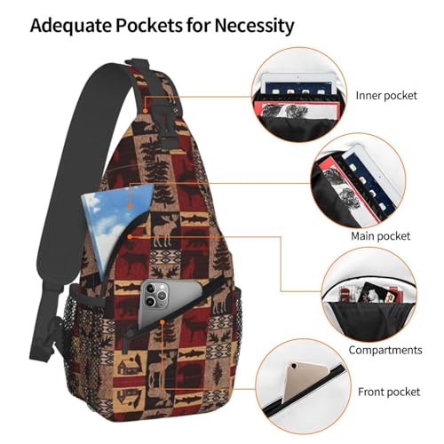 Mochila cruzada tipo bolso para deporte y senderismo unisex miniatura 4