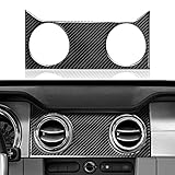 Car Center Air Vent Sticker Carbon Fiber Decal Interior Trim Cover for Ford Mustang...