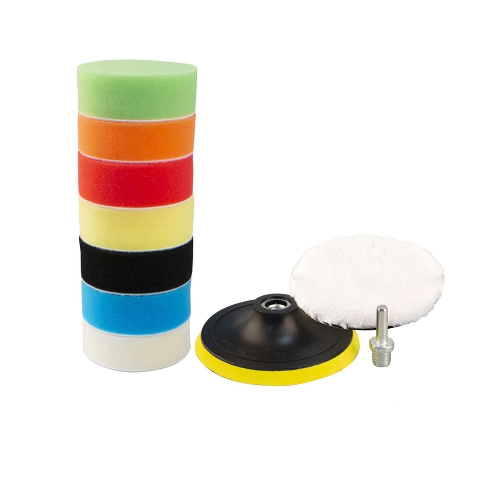 LNHHG 10Pcs 3''5''6''7'' Buffing Sponge Polishing Pad Hand Tool Kit Compound Circle For Car Polisher(10pcs 3inch M14)