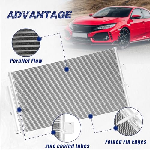 Image of Air Conditioning A /C Condenser Compatible with Honda Civic 2006-2011; Acura CSX 2006-2011