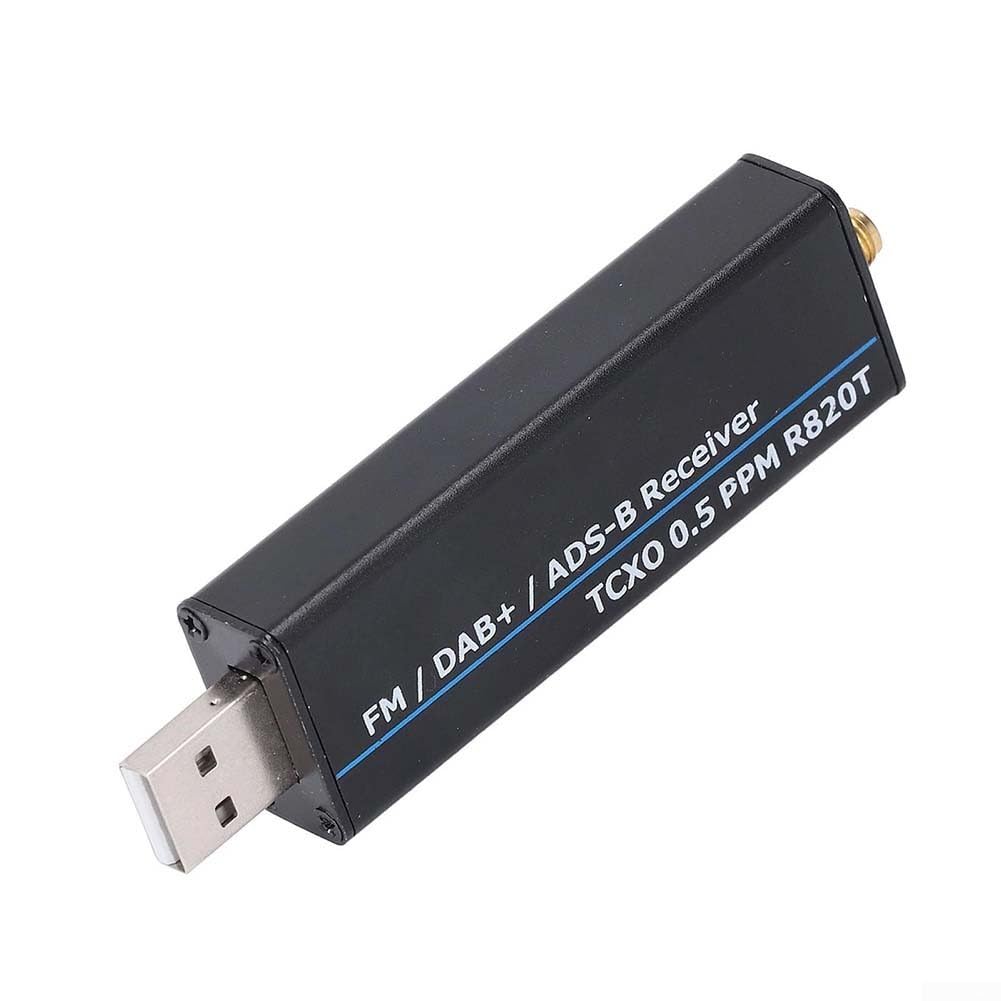 Récepteur USB RTL-SDR, 100 KHz-1766 MHz RTL2832U R820T2 0,5 PPM TCXO Radio Scanner pour antenne radio définie par logiciel
