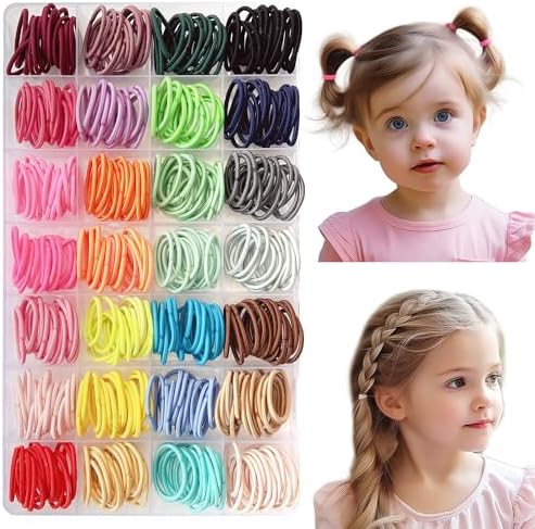 Baby Girl Hair Ties, EleMirsa 420pcs Small Hair Ties Togo