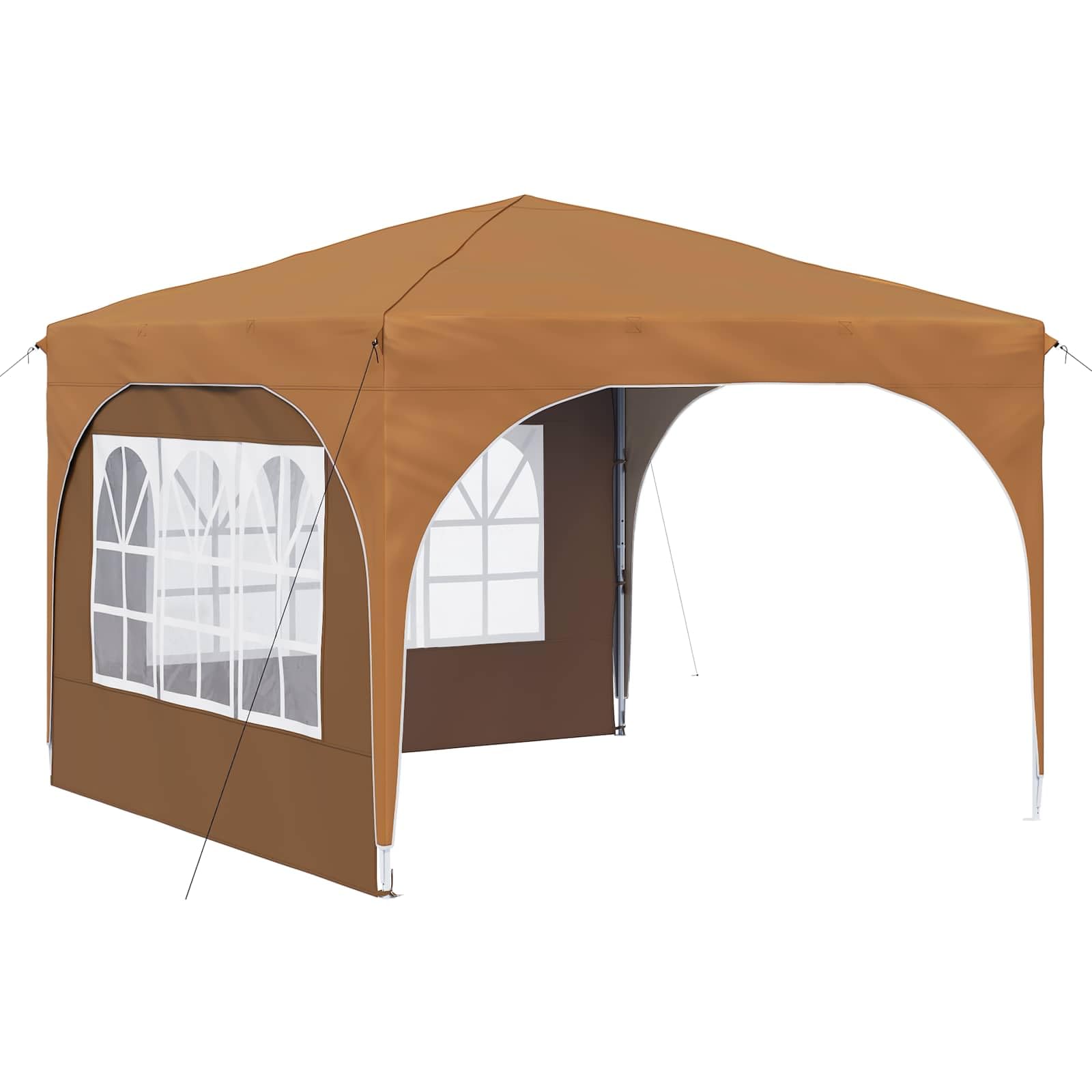 Gazebo pieghevole per feste, 290 x 290 x 245 cm, beige