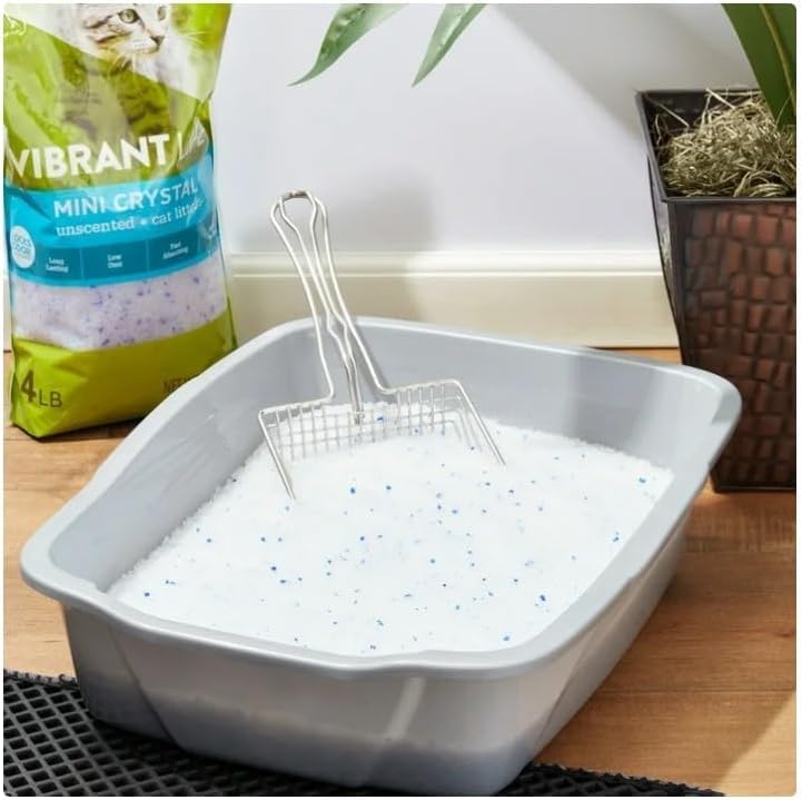 (2 Pack) ~ Vibrant~Life Mini Crystal Cat Litter, Long Lasting and Fast Absorbing, Low dust, Unscented ~ 4 Lb.