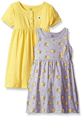 Gerber Little Girls' Toddler Two-Piece Dress Set, Bees/Exclusive, 5T