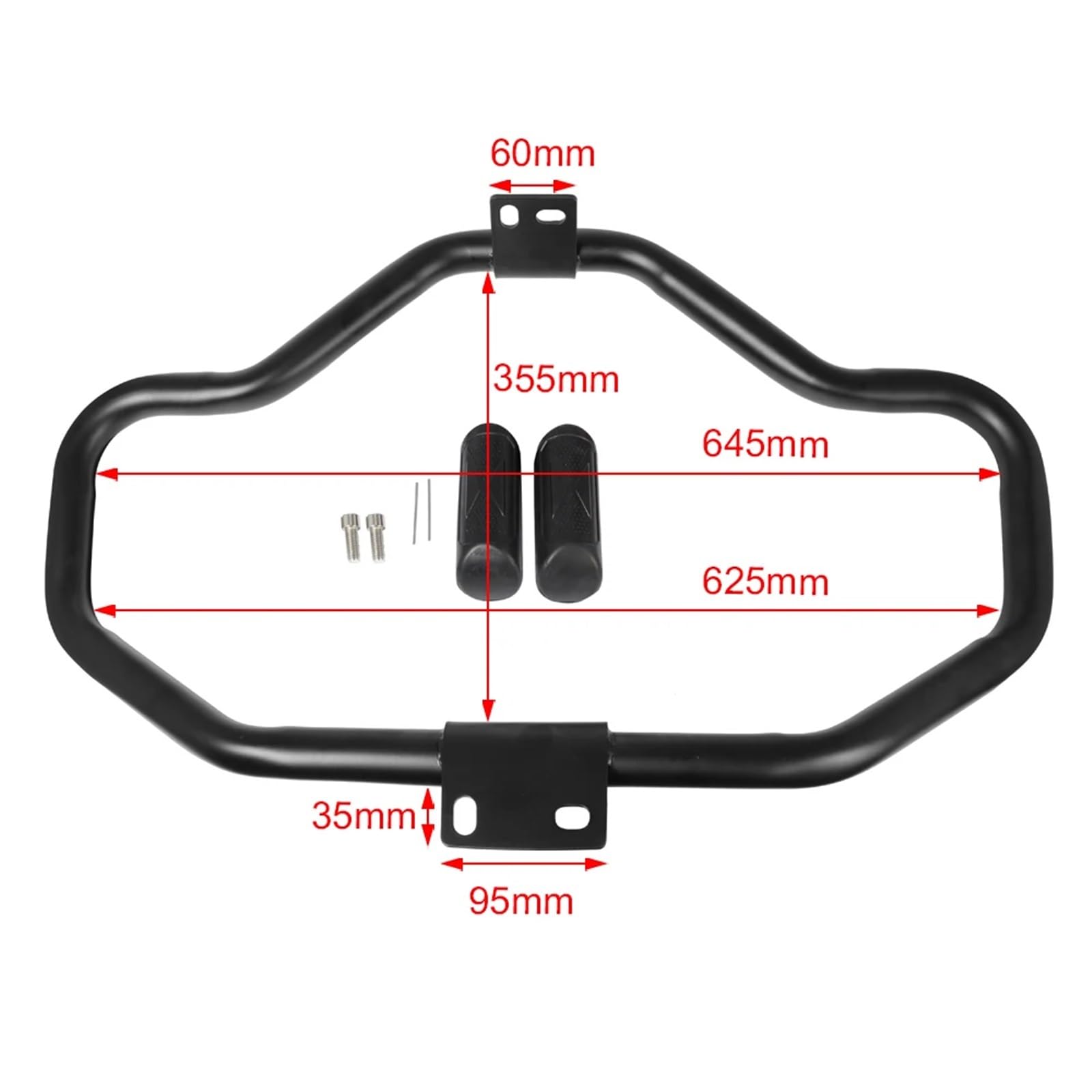 Paraurti per Moto Barra di protezione motore per moto Highway Crash Bar nera/cromata, adatta per Harley Sportster XL883 XL1200 48 72 2004-2017 Paramotore Protezione Bar(Chrome)