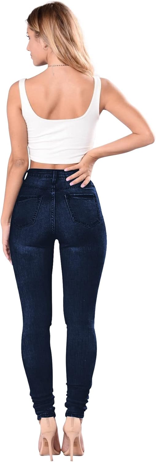 Women's High Waisted Jeans for Women Distressed Stretch Jeans for Women Ripped Butt Lift Jeans Denim Pants - Image 6