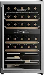 Adega Climatizada Brastemp Dual Zone 33 Garrafas Inox Bzb33beana - 127v