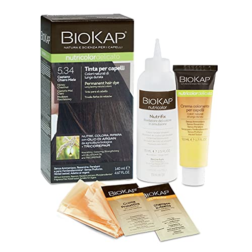 Biokap Permanent Hair Dye, Honey Chestnut 5.34, 4.67 Ounce