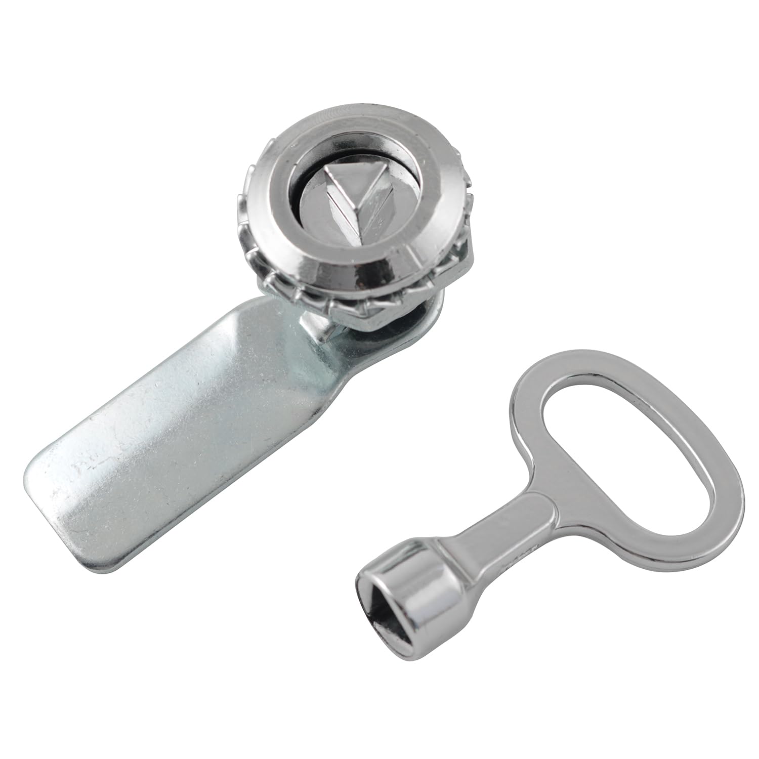 LQ Industrial Cam Lock with Triangle Sleeve Key 90 Degree Swivel Zinc Alloy for Fixing Cabinet Door Mailbox Mechanical Equipment